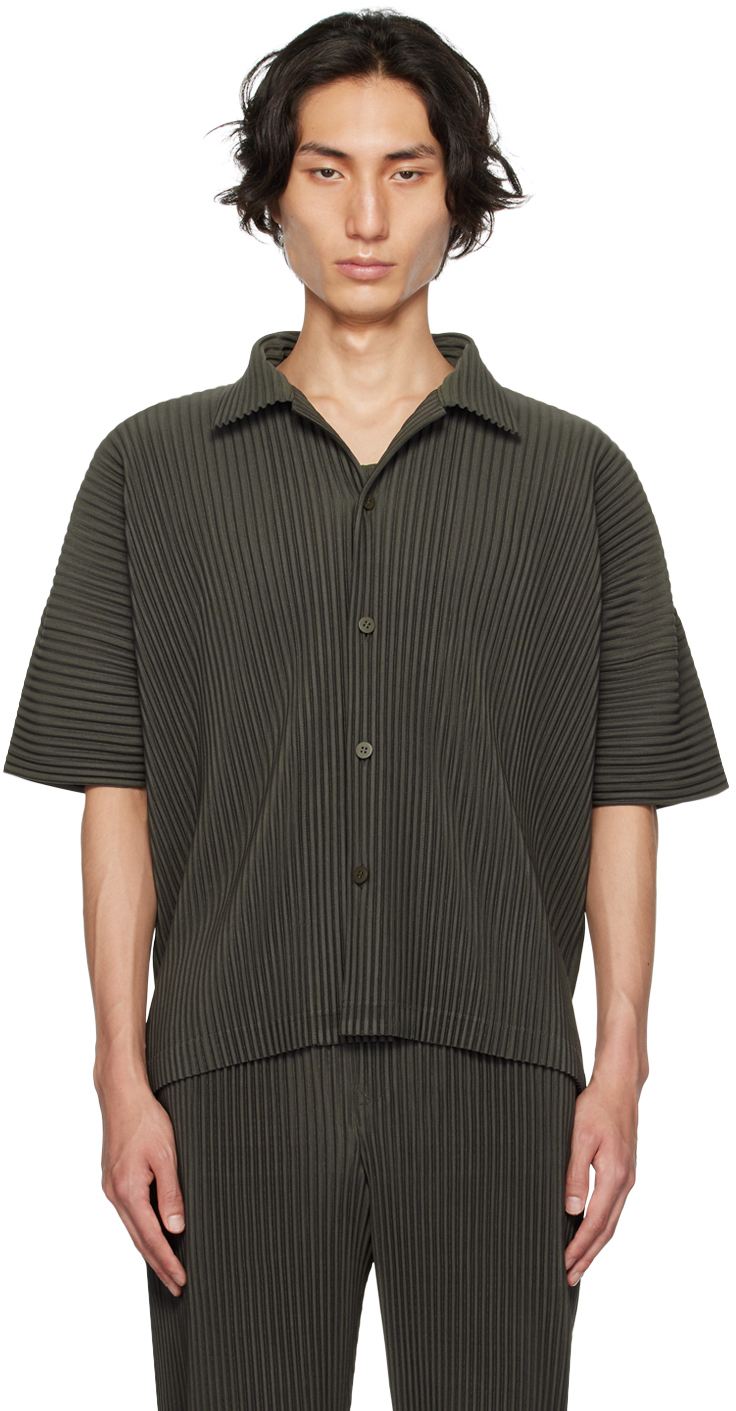 Issey Miyake Khaki Monthly Colour July Shirt In Brown