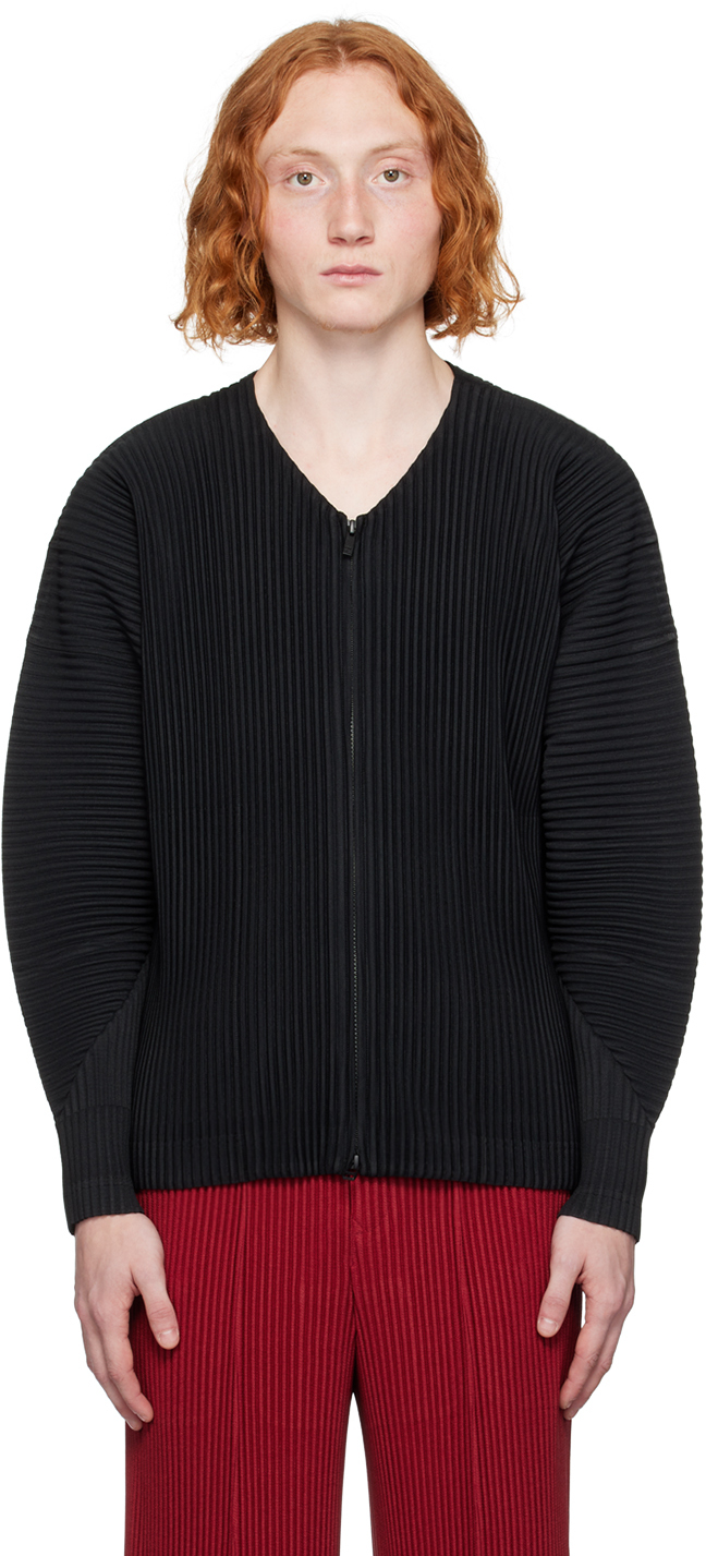 Black Monthly Color September Cardigan by HOMME PLISSÉ ISSEY MIYAKE on Sale