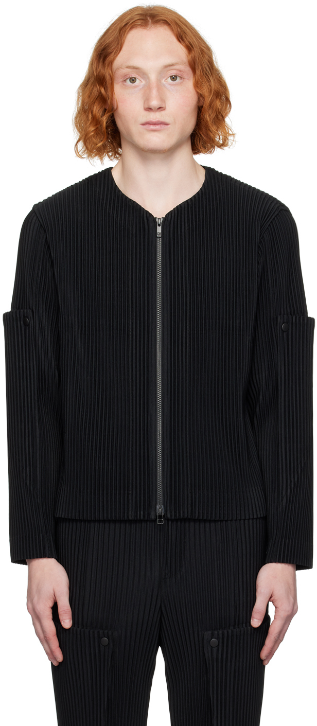 Issey Miyake Black Unfold Sweater In 15-black