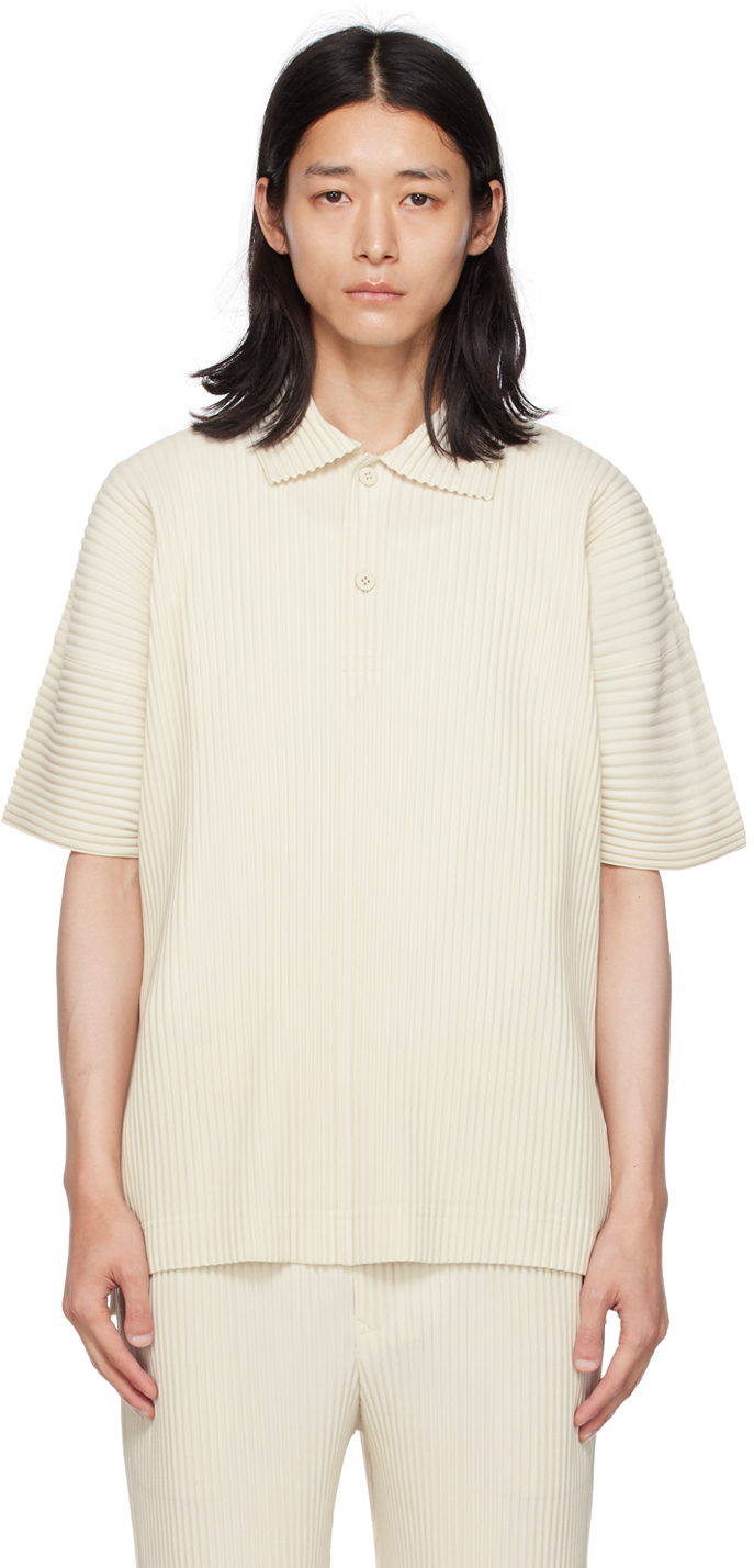 HOMME PLISSÉ ISSEY MIYAKE Off-White Monthly Color June Polo