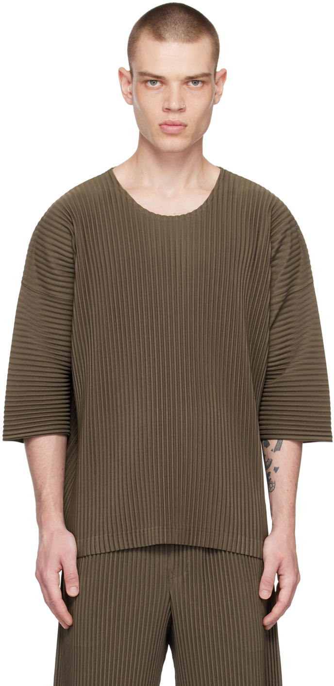 Issey Miyake Brown Monthly Color May T-shirt In 46-soil Brown