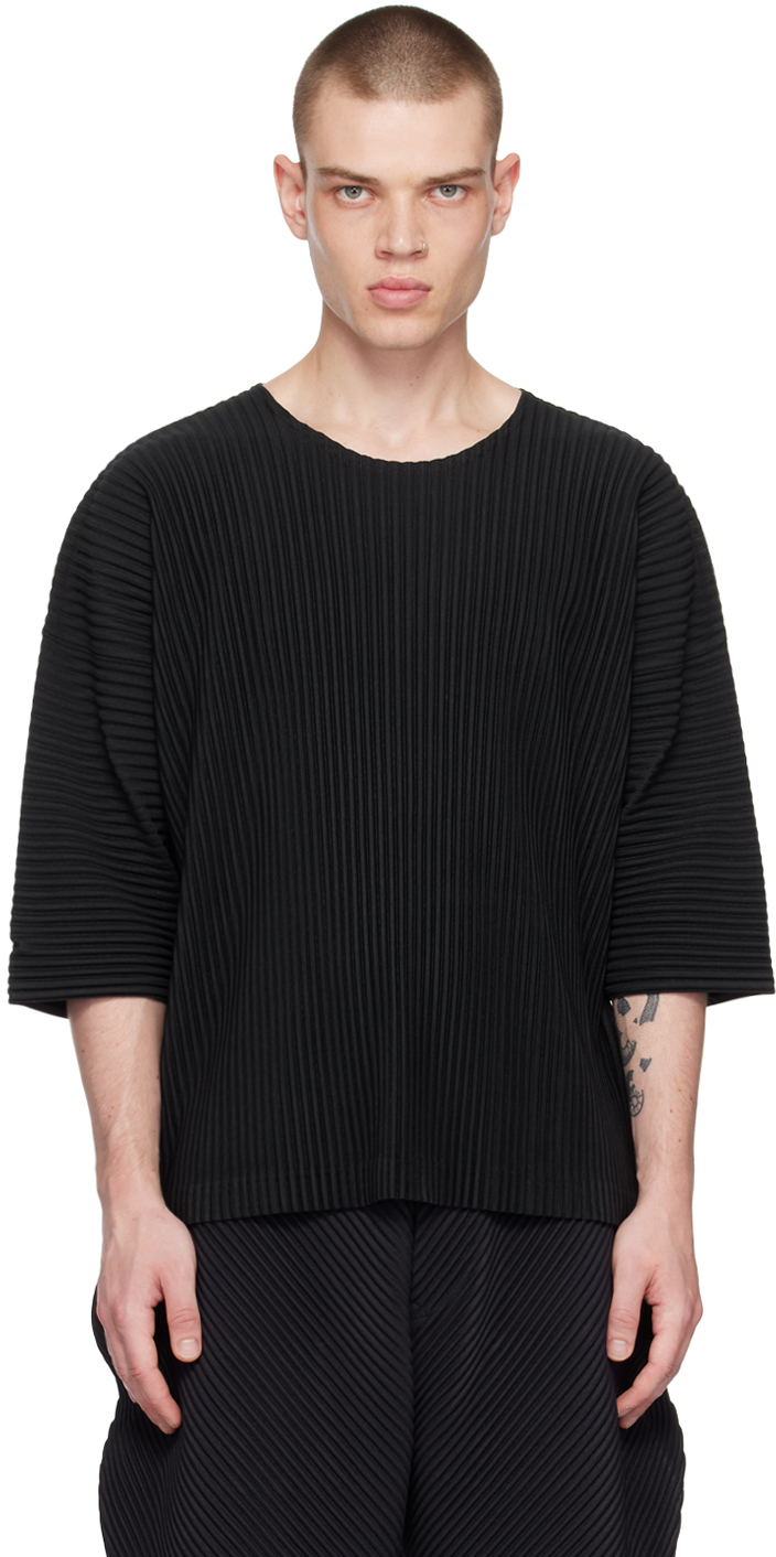 HOMME PLISSÉ ISSEY MIYAKE シャツ BLACK-