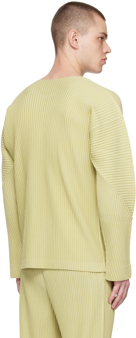 HOMME PLISSÉ ISSEY MIYAKE Green Stem Long Sleeve T-Shirt | Smart