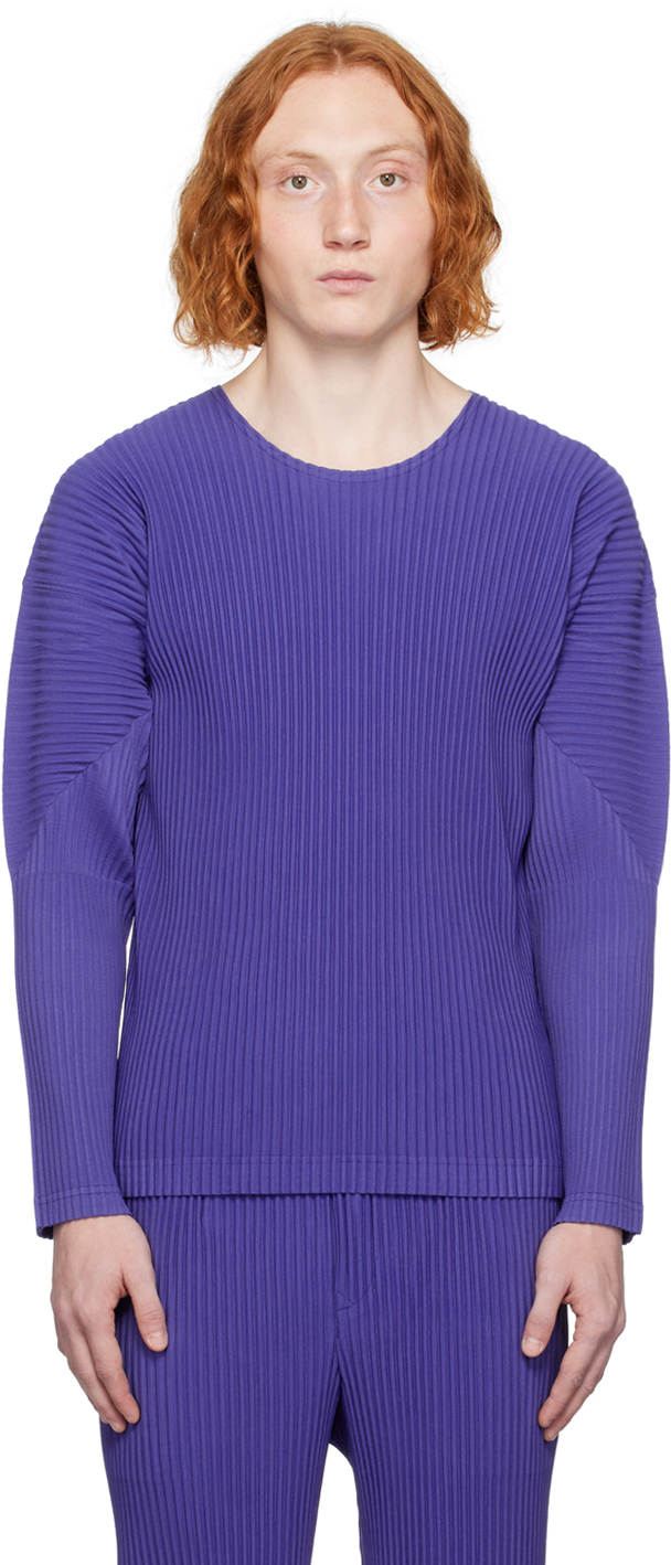 Homme Plisse Issey Miyake - Pleated Long Sleeve Shirt Aqua Blue – WDLT117