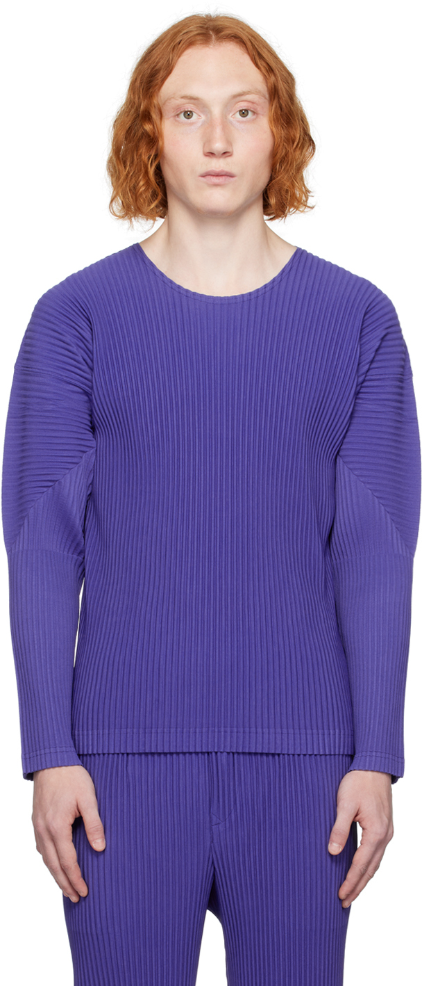 HOMME PLISSÉ ISSEY MIYAKE Purple Monthly Color September Long Sleeve T-Shirt