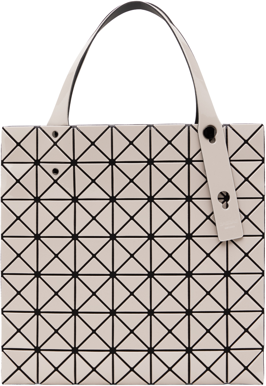 Bao Bao Bag  Issey Miyake Carton Prism Tote Bag Metallic Silver