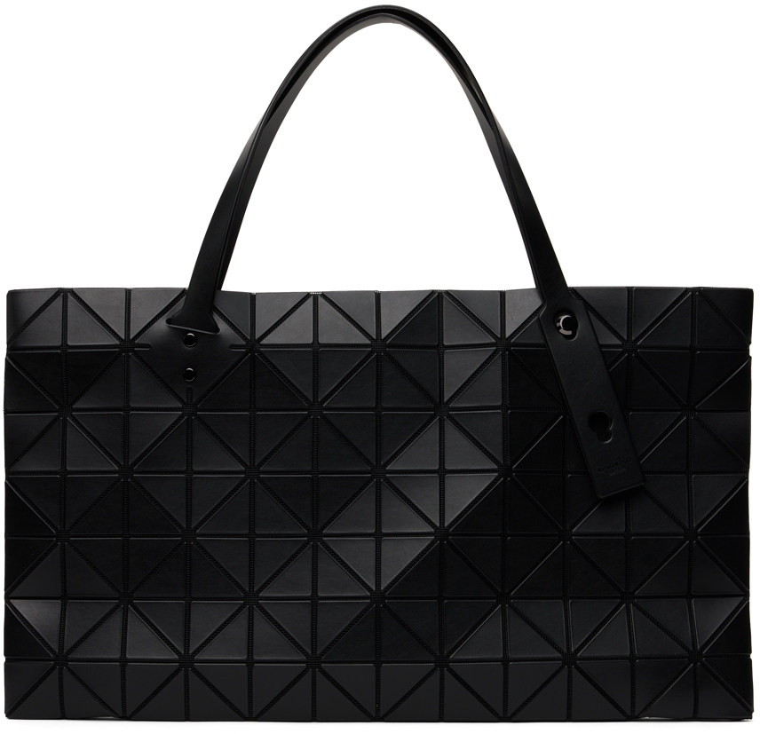 BAO BAO ISSEY MIYAKE: Black Large Rock Matte Tote | SSENSE