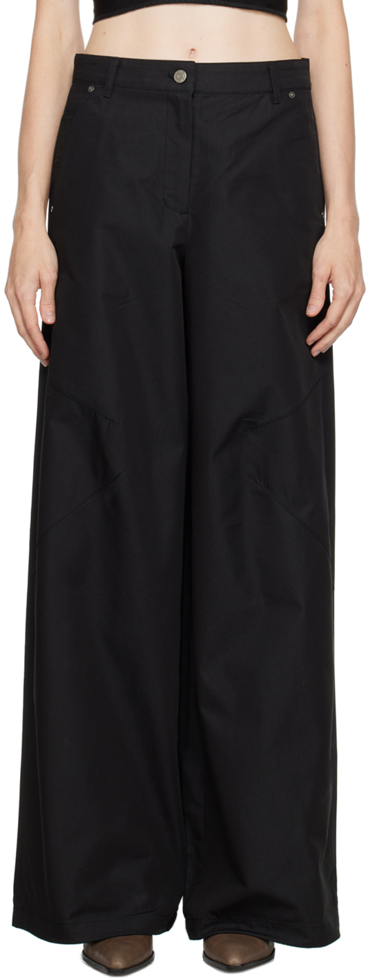 Black Wide-Leg Trousers