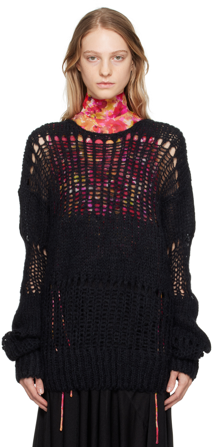 Black Irregular Sweater
