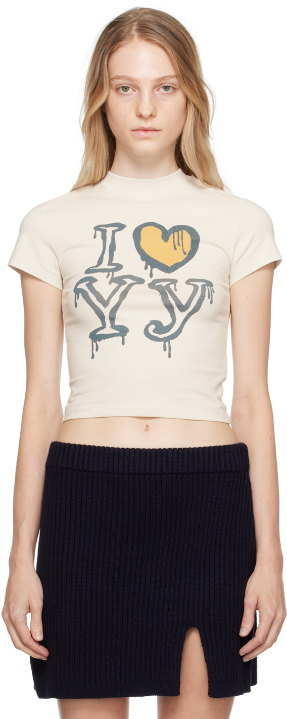 Beige 'I Love YY' T-Shirt
