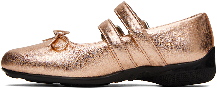 OPEN YY PINK BUCKLE BALLERINA FLATS 