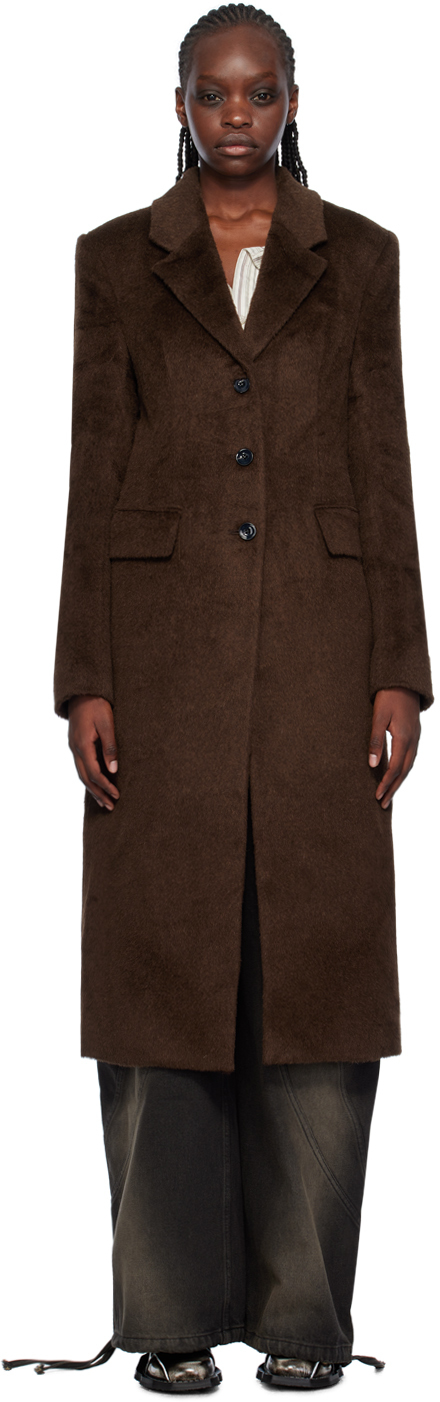 Lesugiatelier Brown Single-breasted Coat