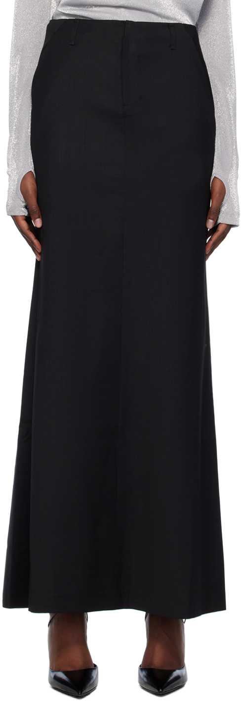 Lesugiatelier Black Tailored Maxi Skirt