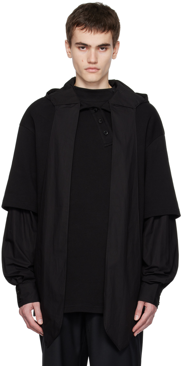 Black Layered Hoodie