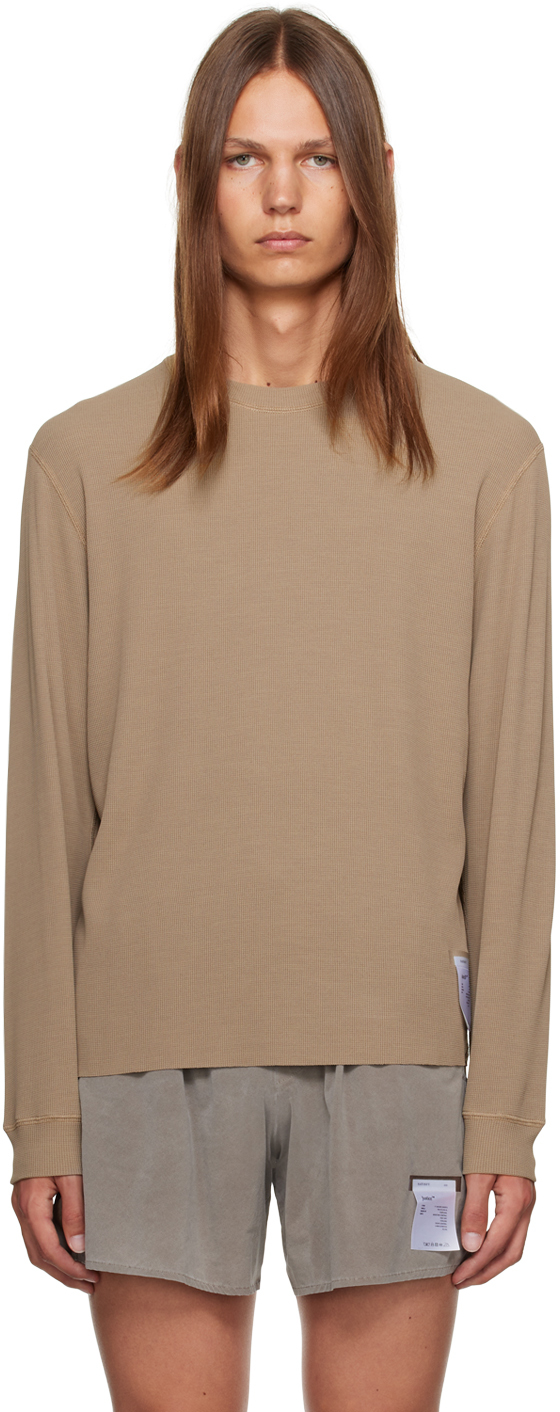 Fear Of God: Beige 3/4 Sleeve T-Shirt SSENSE