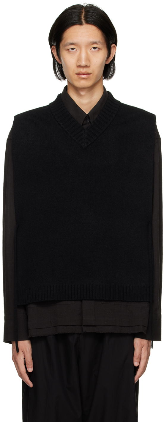 Black V-Neck Vest