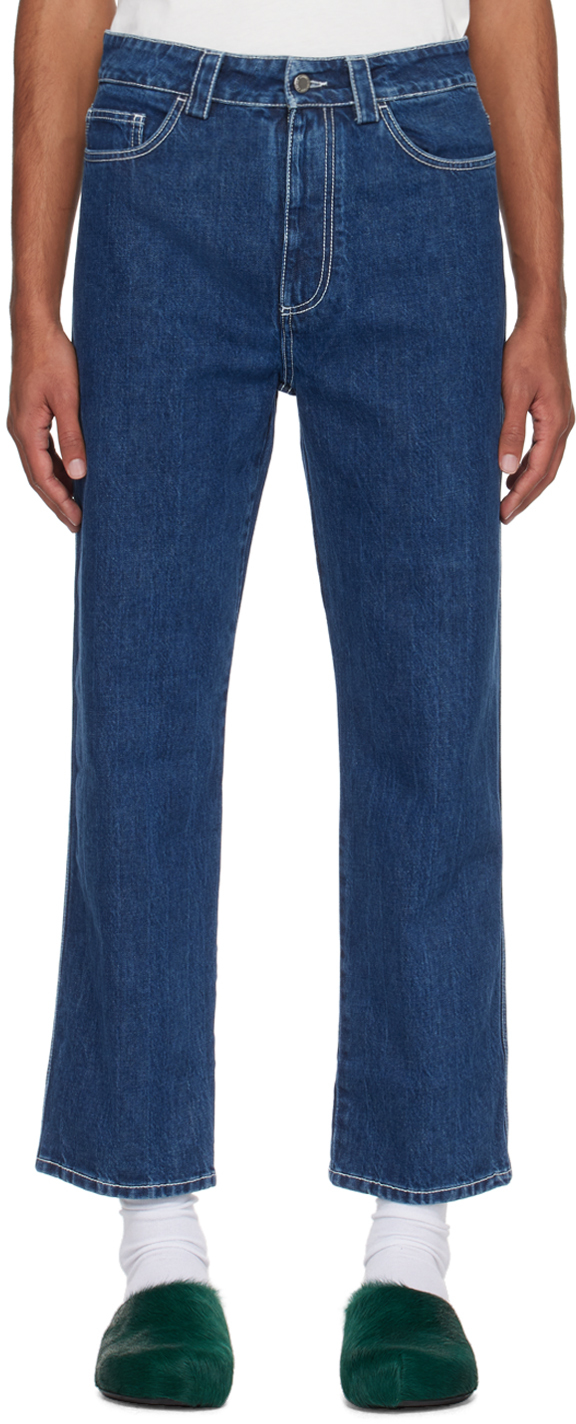 Sunnei Blue Classic Jeans In 039 Blue Denim