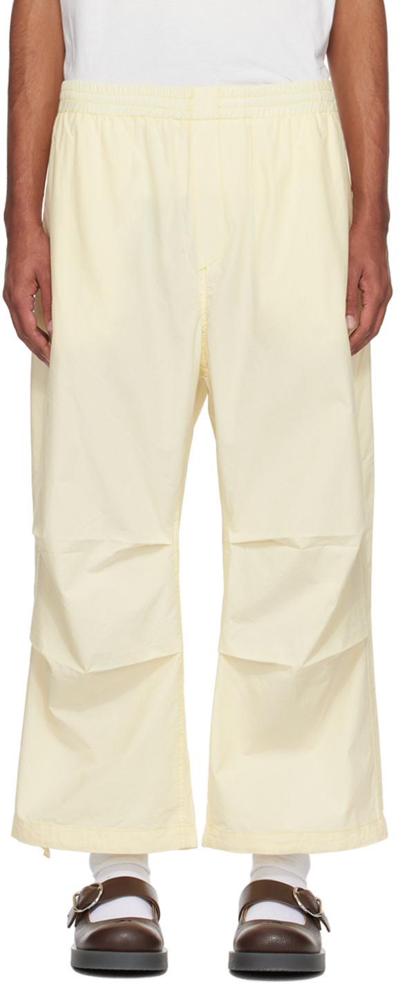 Sunnei Yellow Darted Trousers In Pyl Pastel Yellow