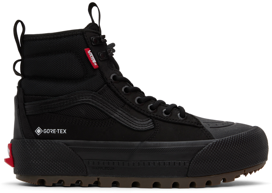 Shop Vans Black Sk8 Hi Gore-tex Mte-3 Sneakers In Blackout