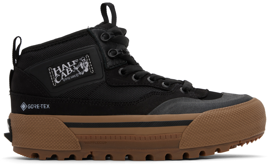 Vans Black & Tan Half Cab Gore-tex Mte-3 Sneakers In Black/gum
