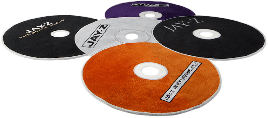 Curves By Sean Brown Multicolor Cd Compilation Rug In Multi