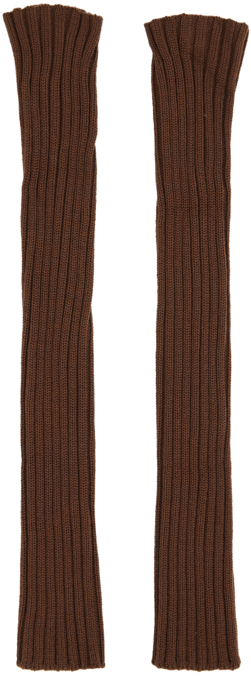 Niccolò Pasqualetti Brown Opera Arm Warmers