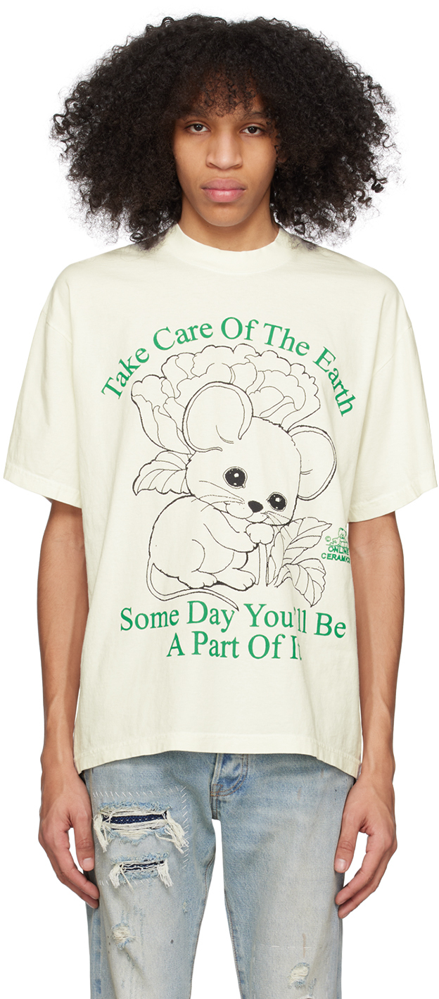 Online Ceramics: Off-White 'Take Care of the Earth' T-Shirt | SSENSE