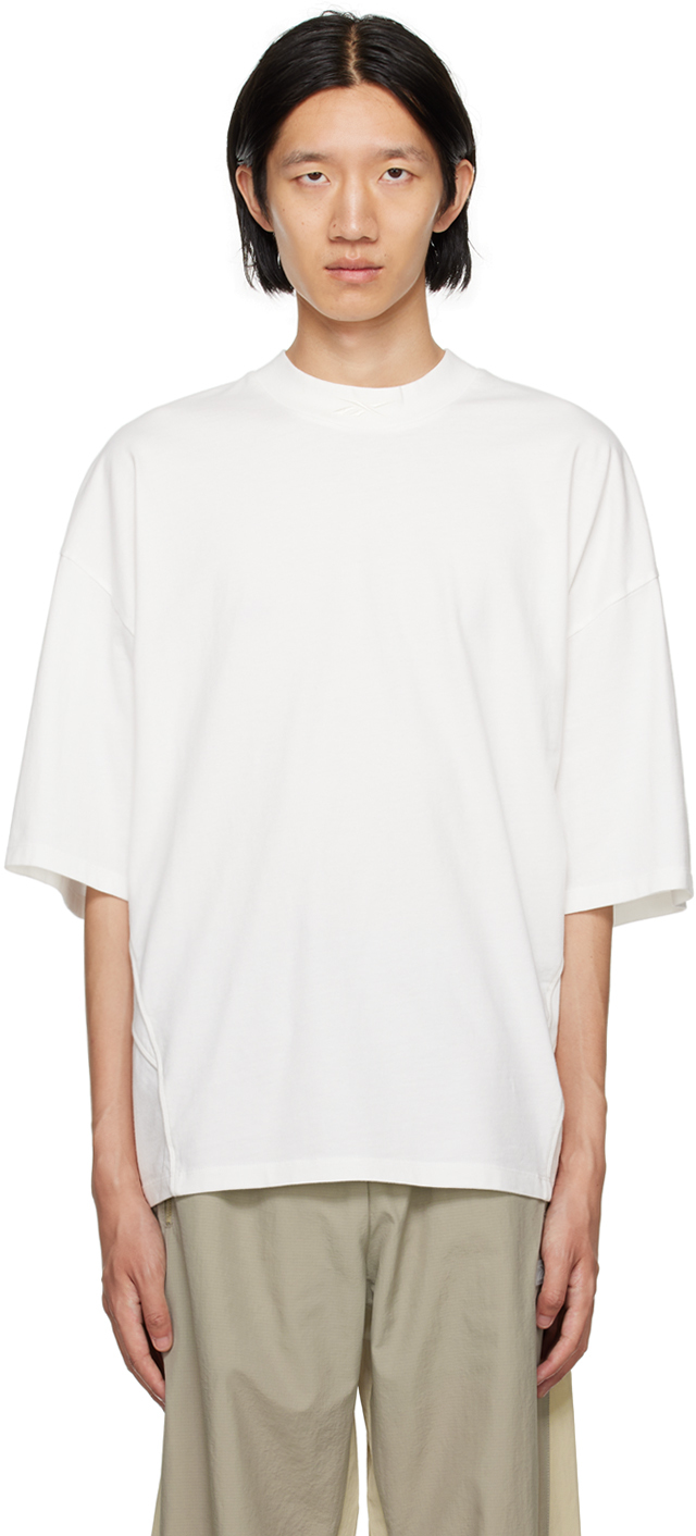 Shop Reebok White Vector T-shirt In Bones
