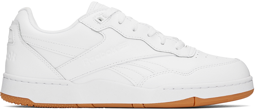 Reebok Bb 4000 Ii Unisex Trainers In Triple White With Gum Sole