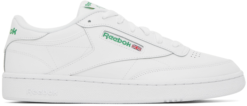 Reebok White Club C 85 Sneakers In White/green