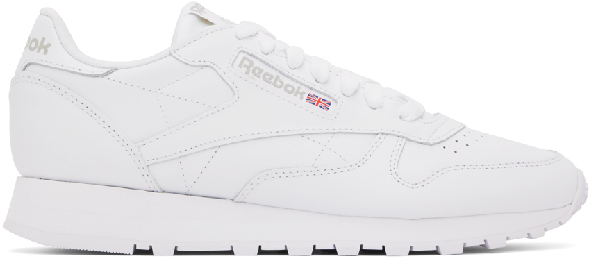 Reebok White Classic Sneakers In White/white/grey