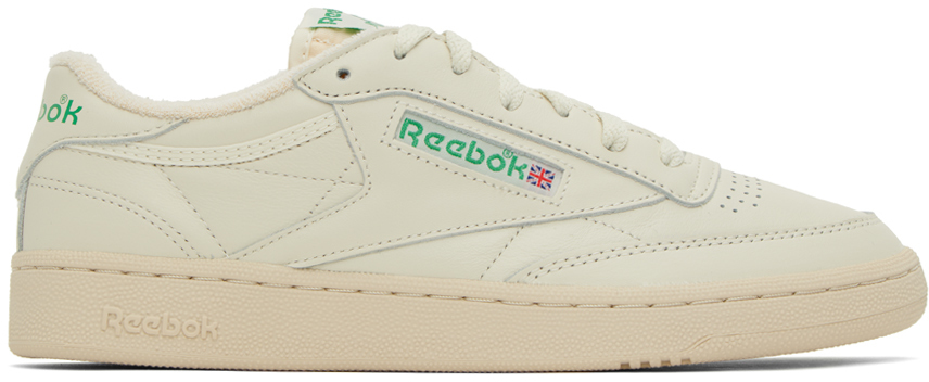 Shop Reebok Off-white Club C 85 Vintage Sneakers In Chalk/paperwhite/gle