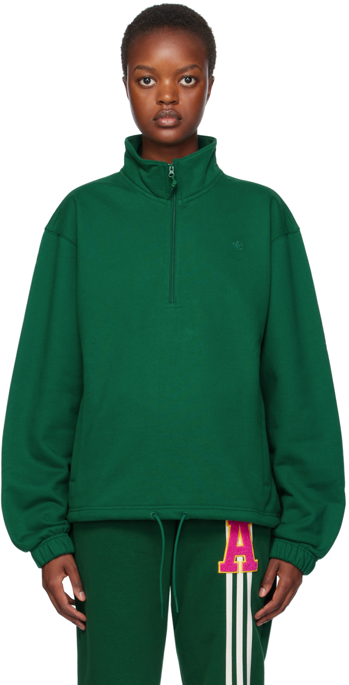 adidas Originals: Green Adicolor Contempo Sweatshirt | SSENSE