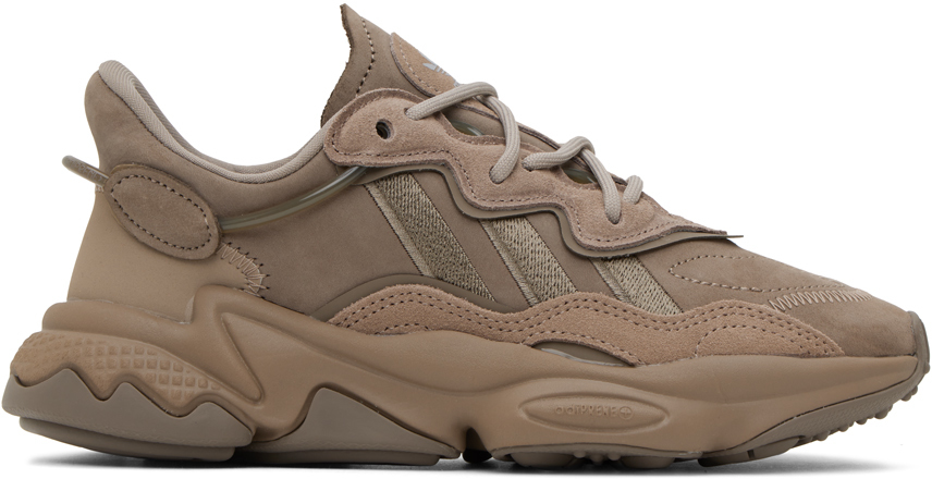 Adidas Originals Taupe Ozweego Trainers In Chalky Brown/simple
