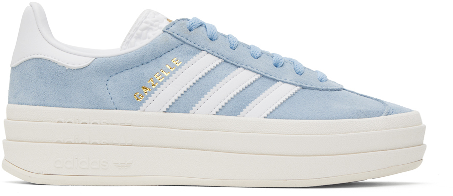 Adidas Originals Blue Gazelle Trainers In Clear Sky/ftwr White ModeSens