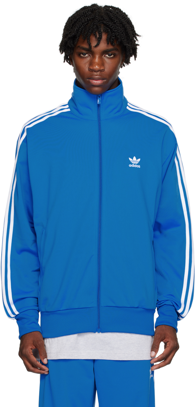 adidas Originals: Blue Firebird Sweatshirt | SSENSE