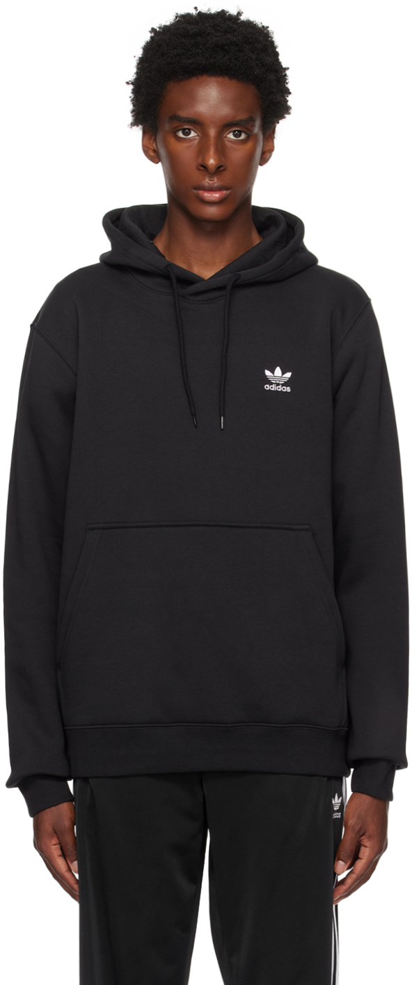 Black Trefoil Essentials Hoodie by adidas Originals on Sale | Sweatshirts