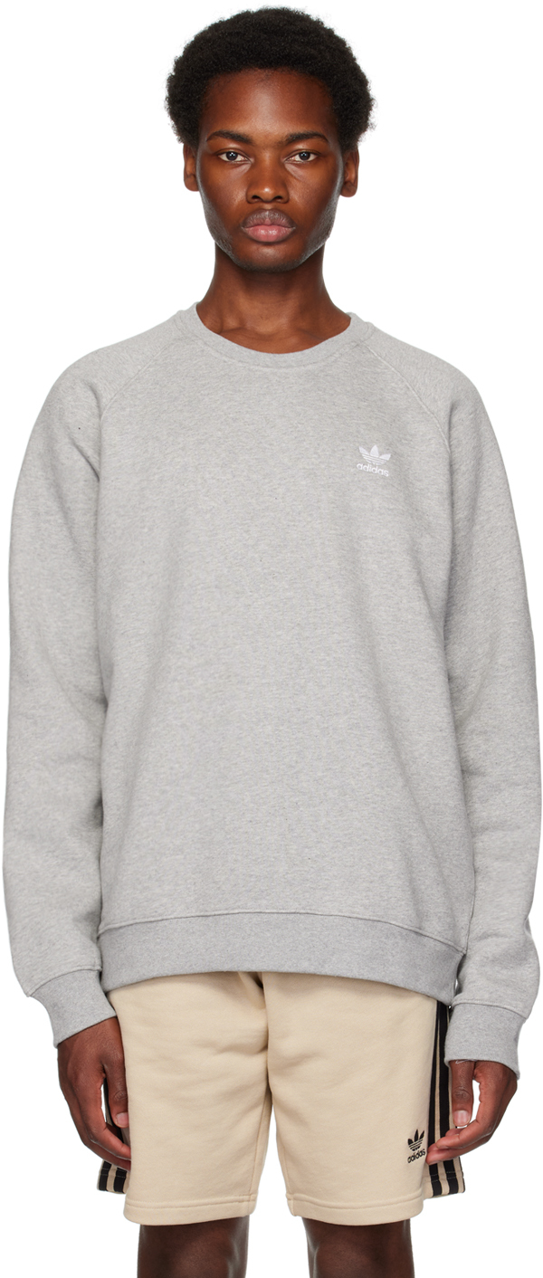 Adidas Originals Grey Gray | Heather Essentials Medium Sweatshirt ModeSens Trefoil In