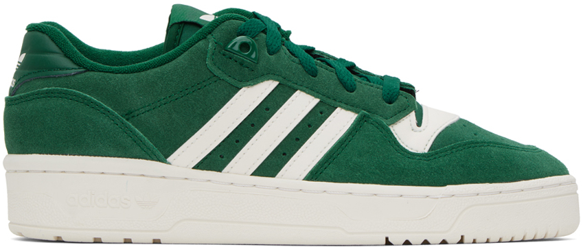 Adidas Originals Green Rivalry Low Sneakers In Collegiate Green/clo
