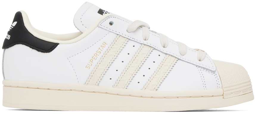 White & Off-White Superstar Sneakers by adidas Originals on Sale