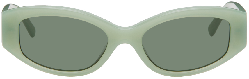 Insatiable High Ssense Exclusive Green Jude Sunglasses In Jade