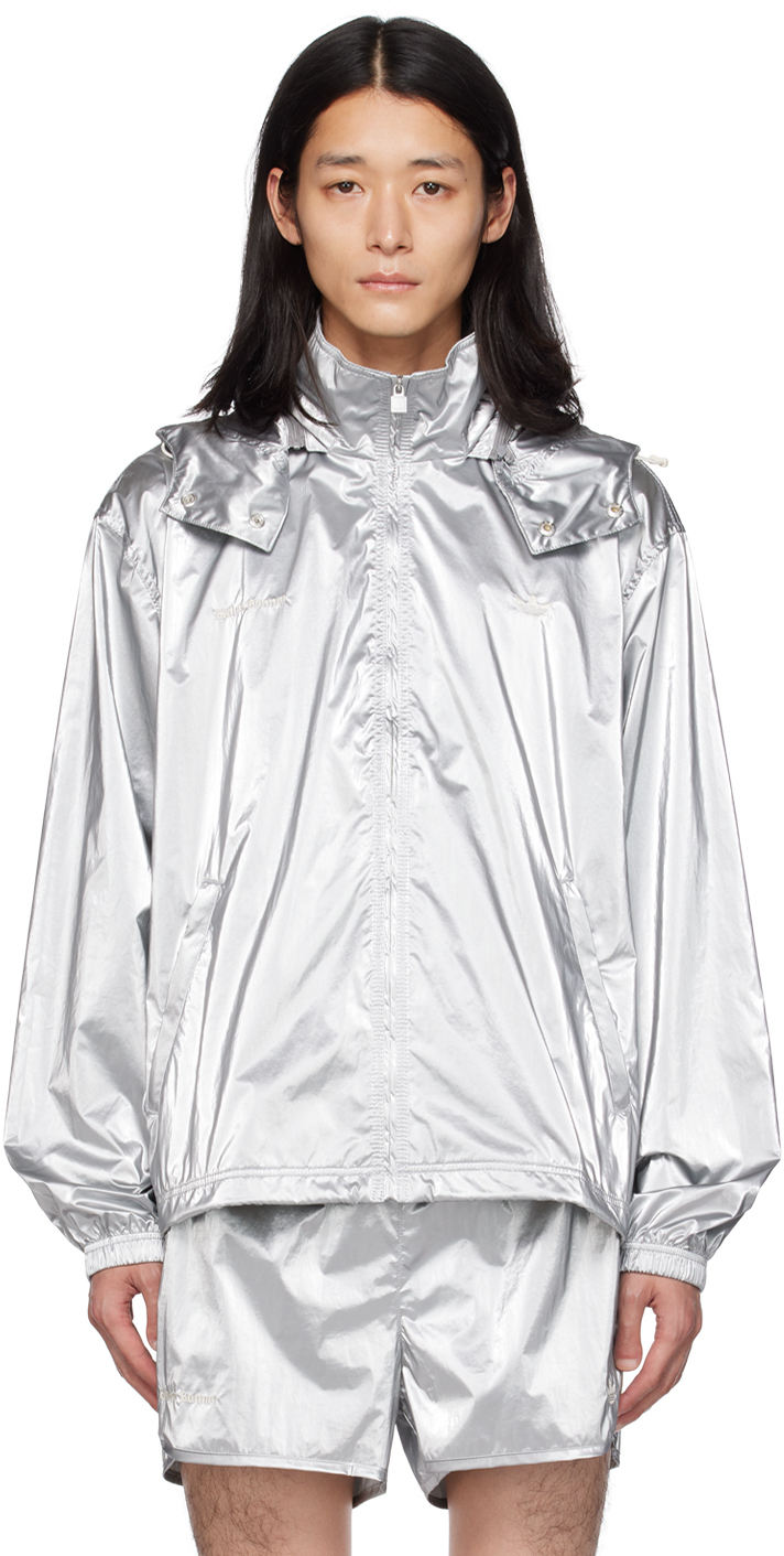 Wales Bonner Silver Adidas Originals Edition Jacket In Silver Met