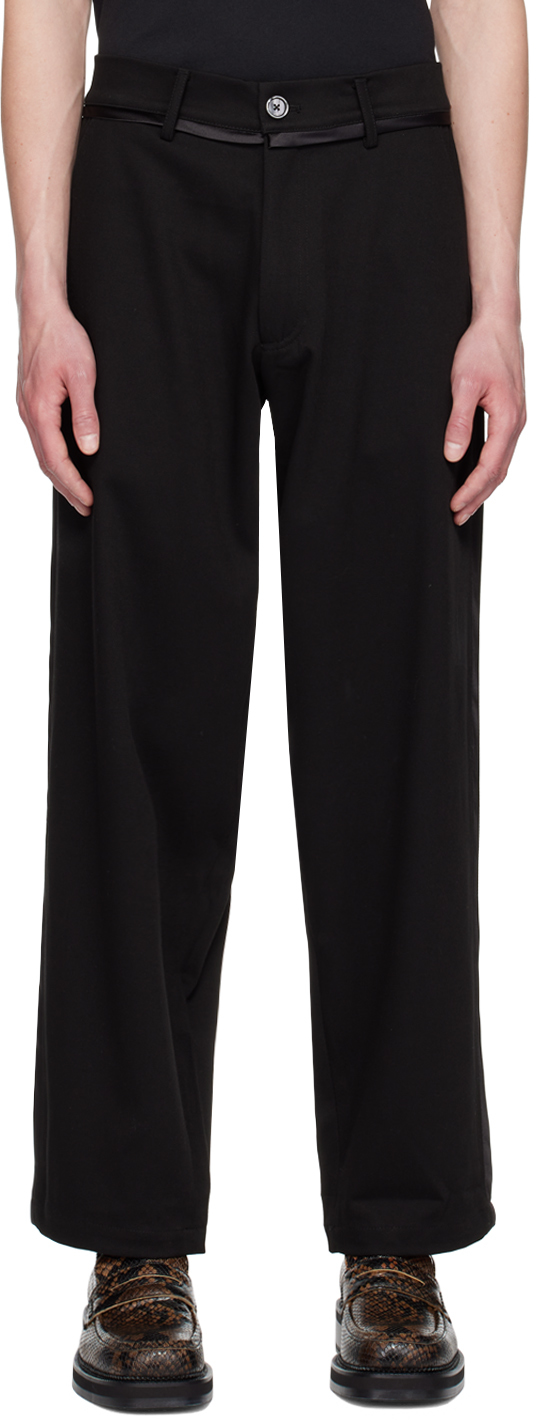 【関税込み】Bianca Saunders SSENSE限定 ブラック トラウザーズ Bianca SaundersのSSENSE 日本限定 ブラック トラウザーズがセール中