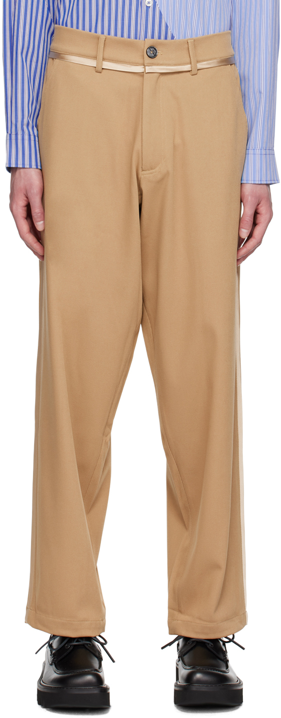 Insatiable High Ssense Exclusive Tan Prelude Trousers In Latte