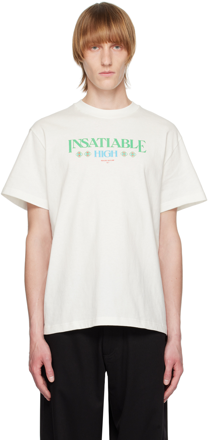 Insatiable High Ssense Exclusive White Vol.1 T-shirt In Alpine