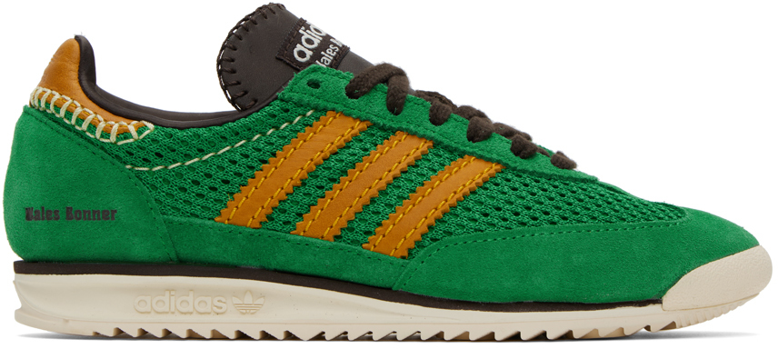 Wales Bonner Green Adidas Originals Edition Sl72 Sneakers In Team Green / Collegi