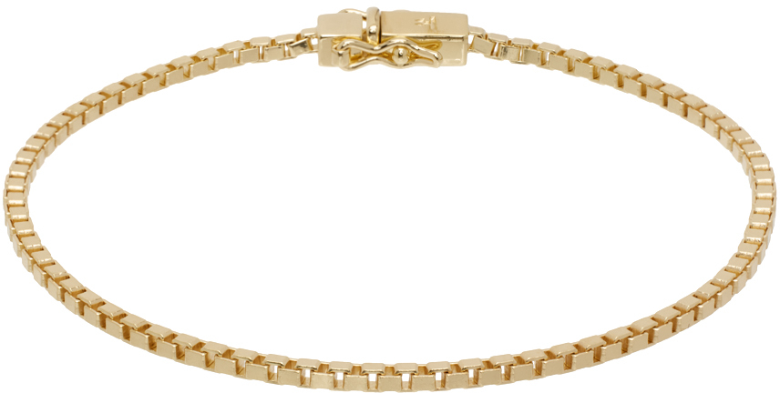 Gold Square Bracelet by Tom Wood on Sale