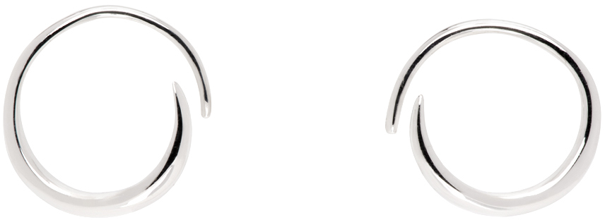 Tom Wood Silver Mini Ear Loop Earrings In Metallic
