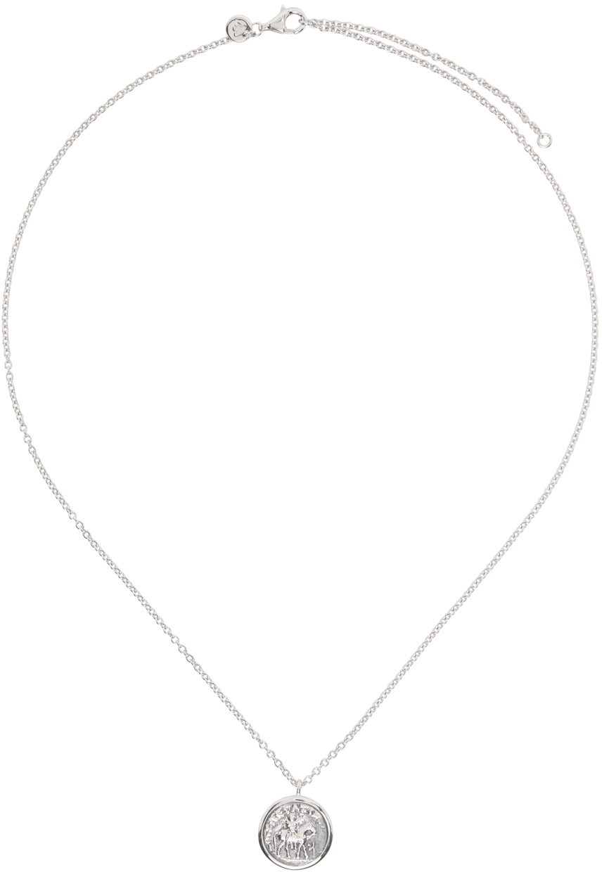 Tom Wood: Silver Coin Pendant Necklace | SSENSE Canada