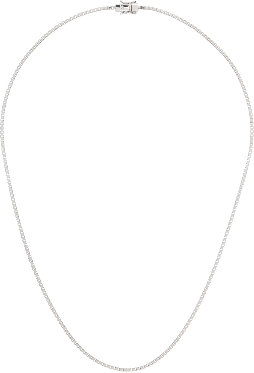 Tom Wood: Silver Square Chain Necklace | SSENSE Canada